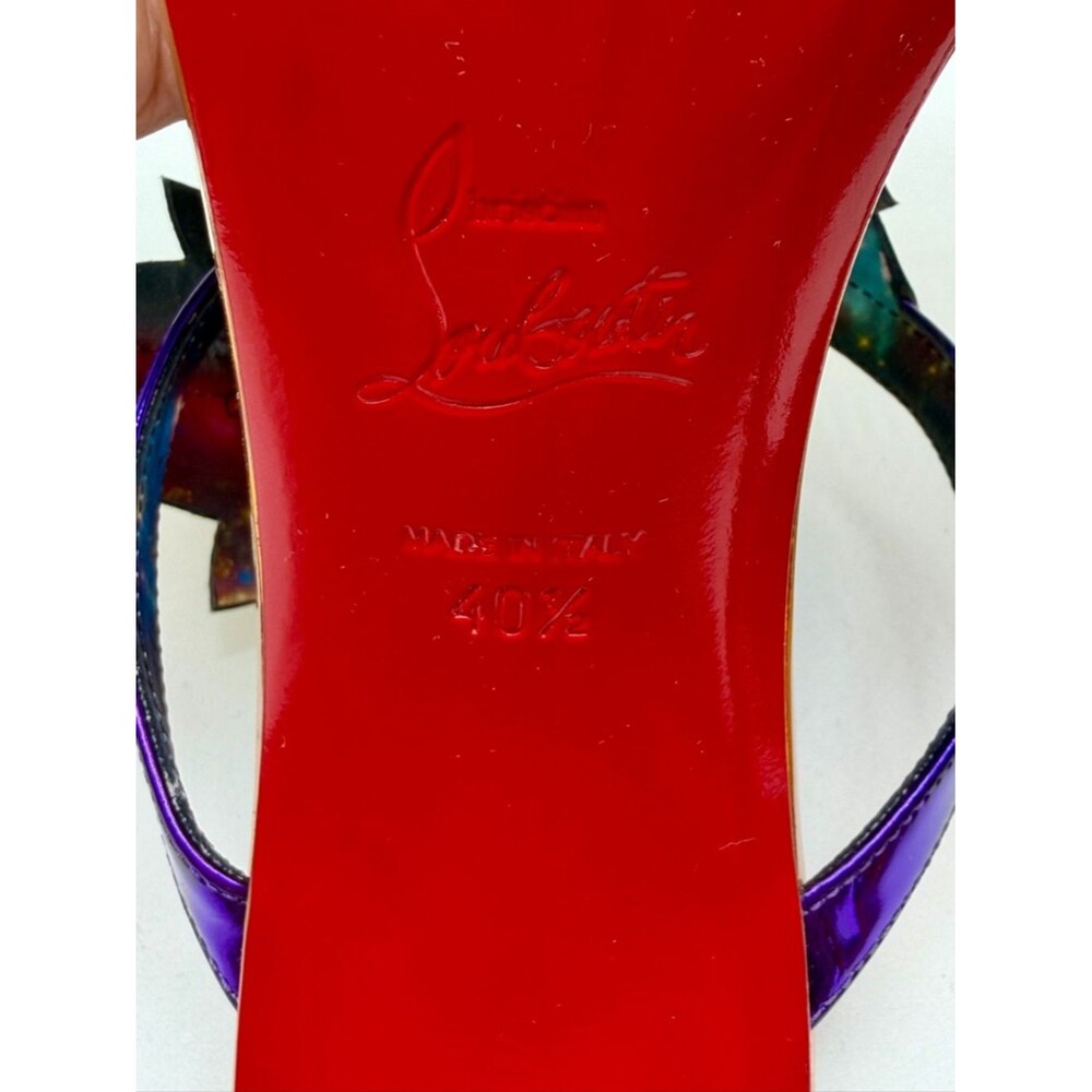 Christian Louboutin Marvel Sea Warrior Gladiator Knee High Sandal Metallic 40.5 - Picture 12 of 14